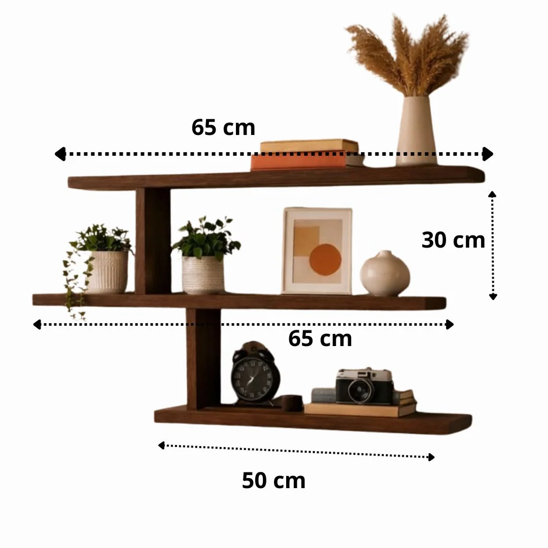 رف حائطي متدرج للديكور والكتب صورة مصغرة 2